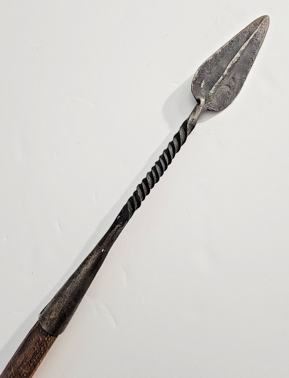 African Kenyan Maasai Hunting Spear Vintage Handmade - 41"