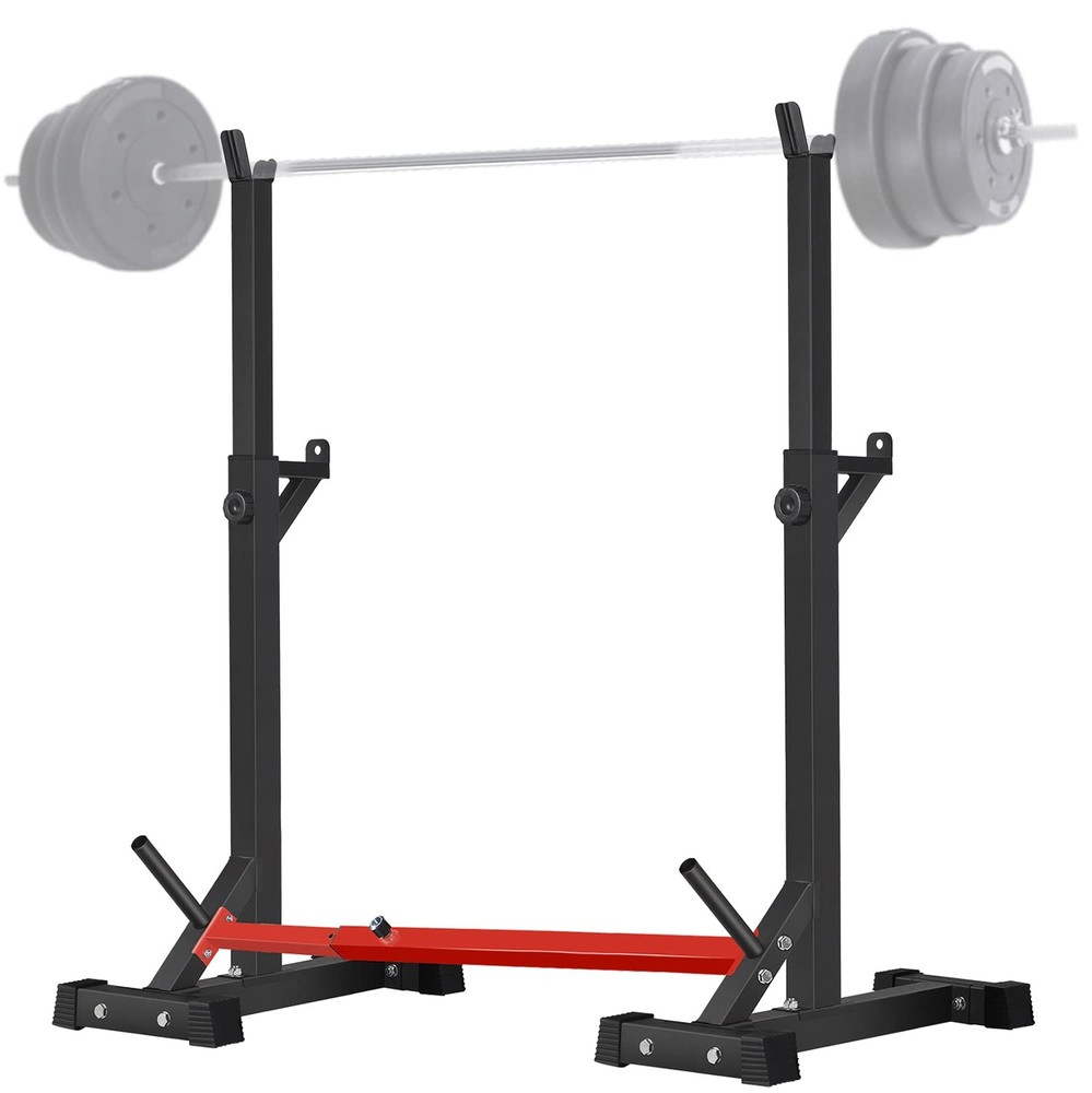 Adjustable Squat Rack Stand Multi-Function Barbell Rack Weight Lifting Gym Du...