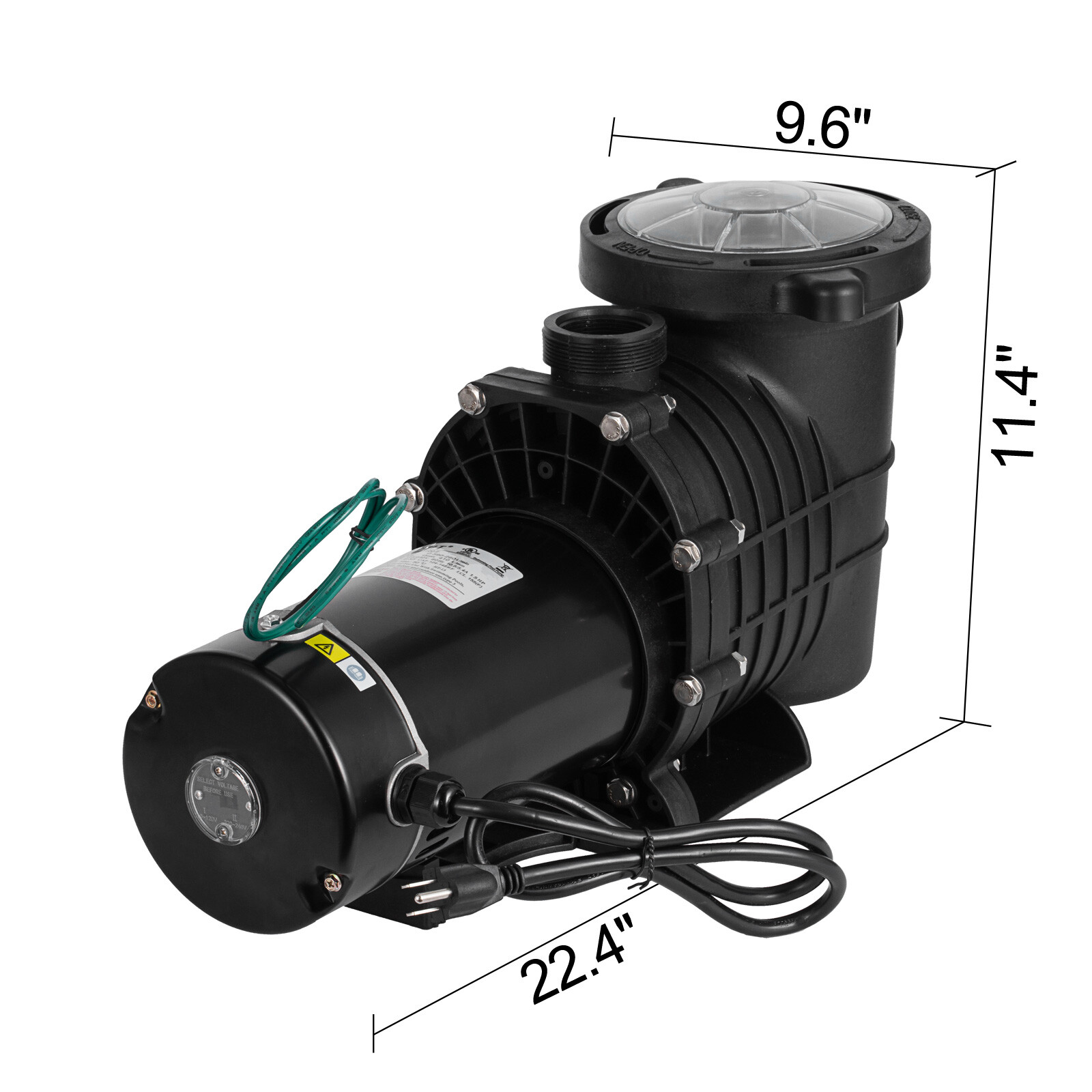 2HP 110-240V 6800GPH Inground Swimming POOL PUMP MOTOR w/Strainer For Hayward