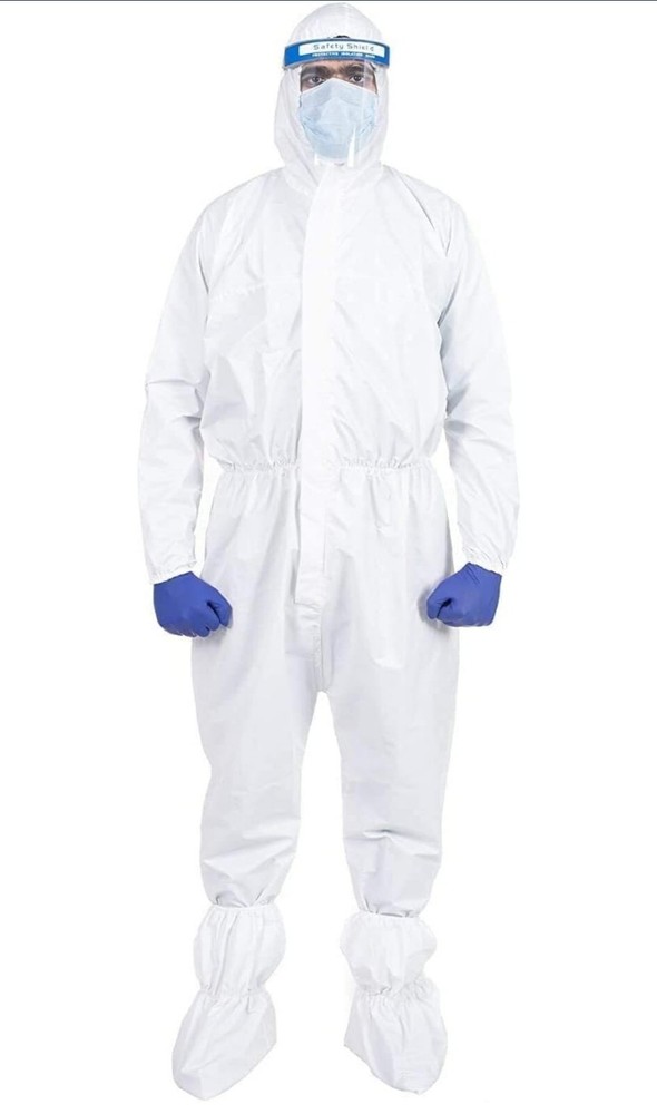 Disposable Isolation Coveralls - L