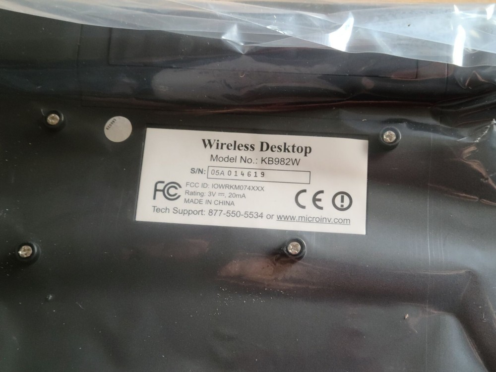 Wireless Keyboard Optical Mouse Micro Innovations #KB982W Desktop *READ FULL*