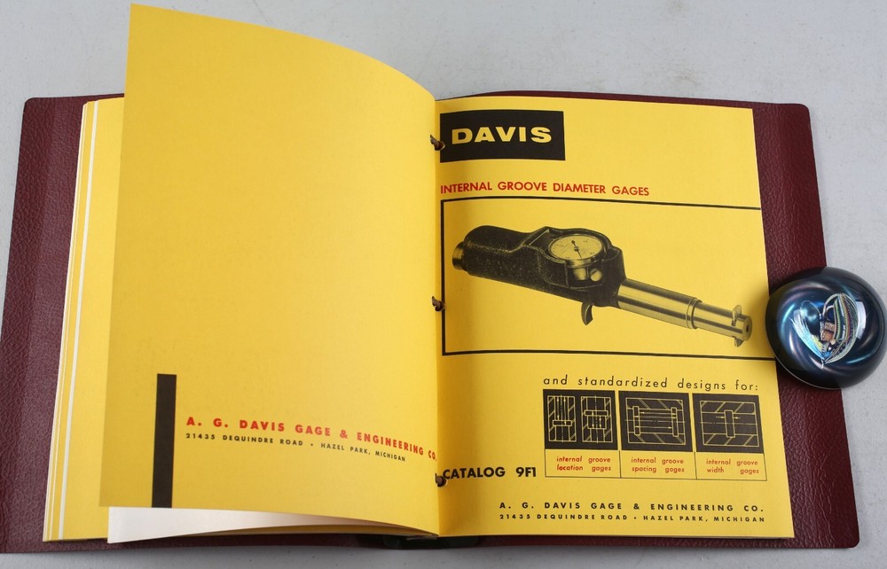 Vintage Davis Gage Components Catalogs Binder Process Design Engineering