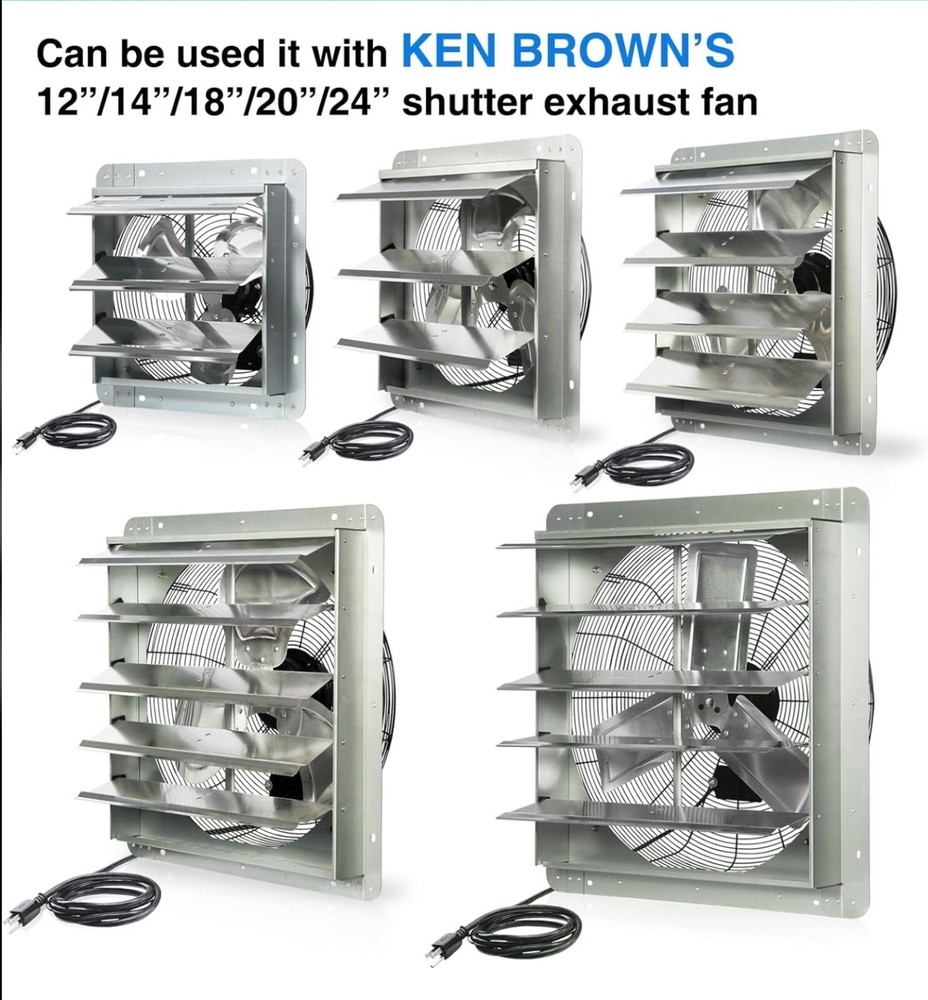 Variable Fan Speed Controller 120V 15AmpFor Exhaust / Inline Duct Fan