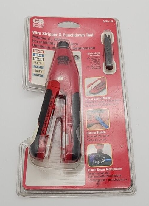 Gardner Bender SPD-10L 7-Inch Wire Stripper and Punchdown Tool 66/110