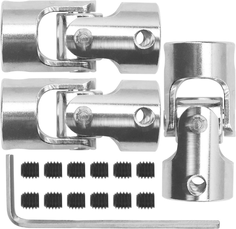 3Pack Universal U Joint Coupler Rotatable Steering Shaft Coupling Motor Conne...