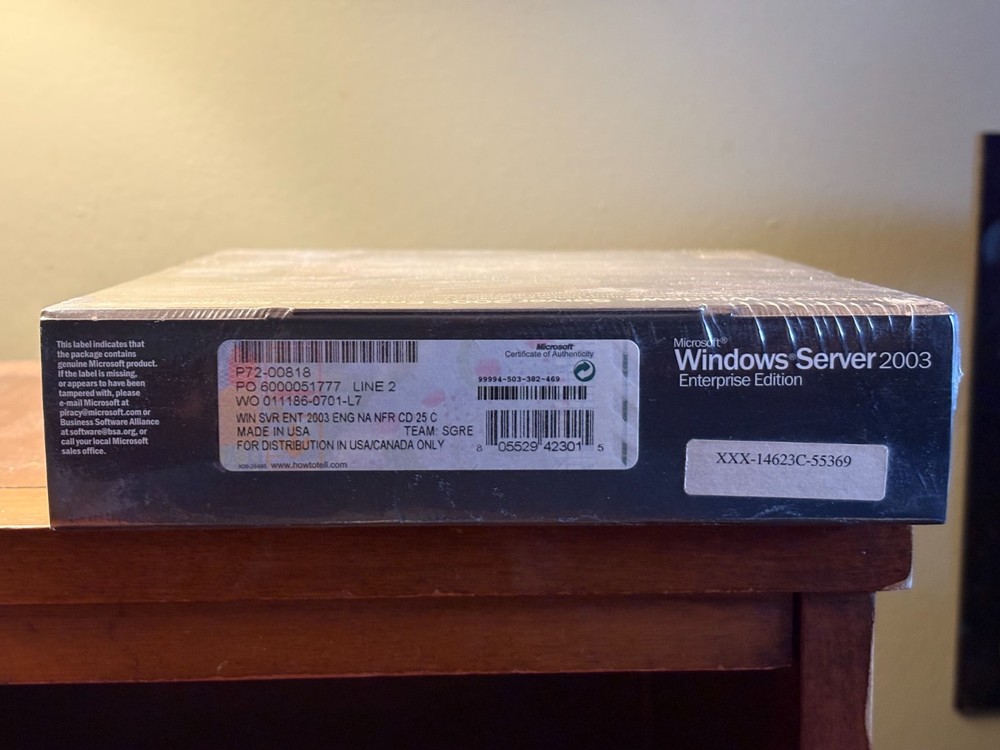 Microsoft®Windows Server 2003 Enterprise Edition • NEW • Sealed