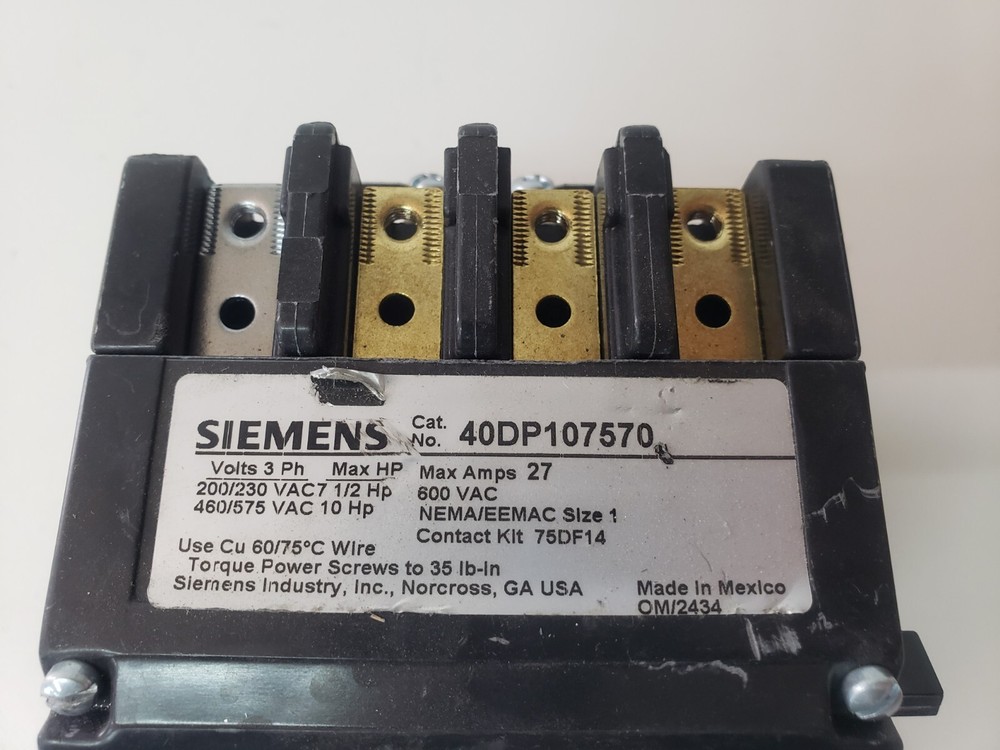 Siemens 40DP107570 Contactor