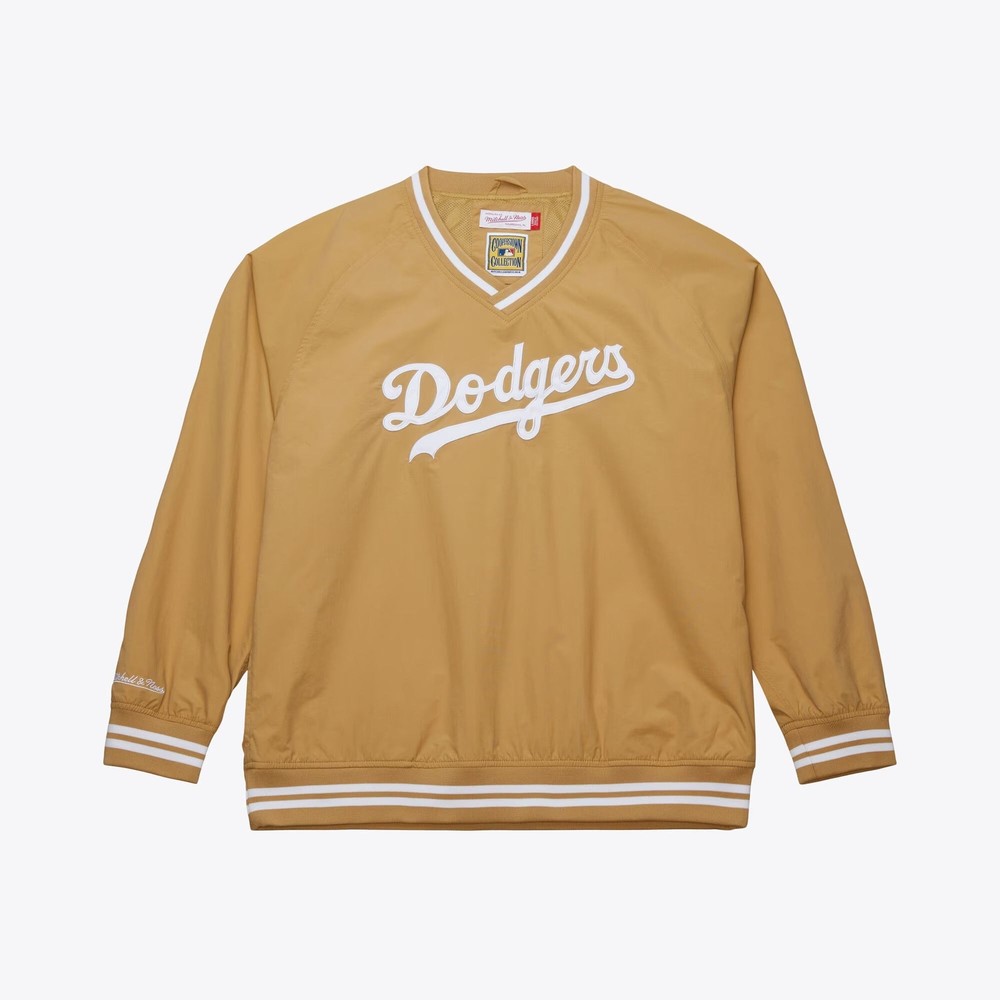 MENS MITCHELL & NESS MLB NYLON PULLOVER JACKET VINTAGE LOGO DODGERS