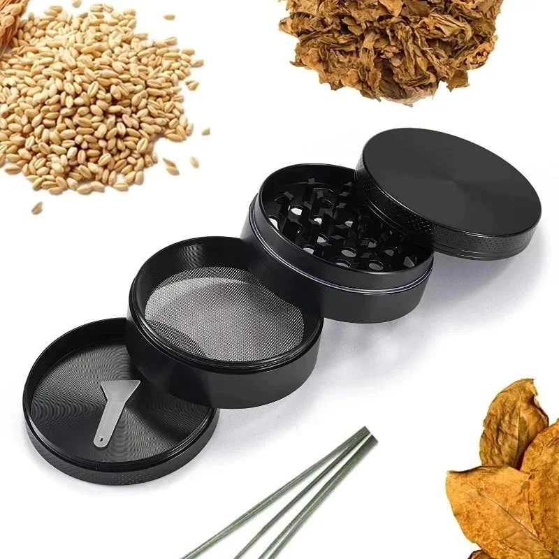4 Layer 40 mm LARGE Portable Zinc Alloy Grinder Herb & Spice Tobacco Grinder