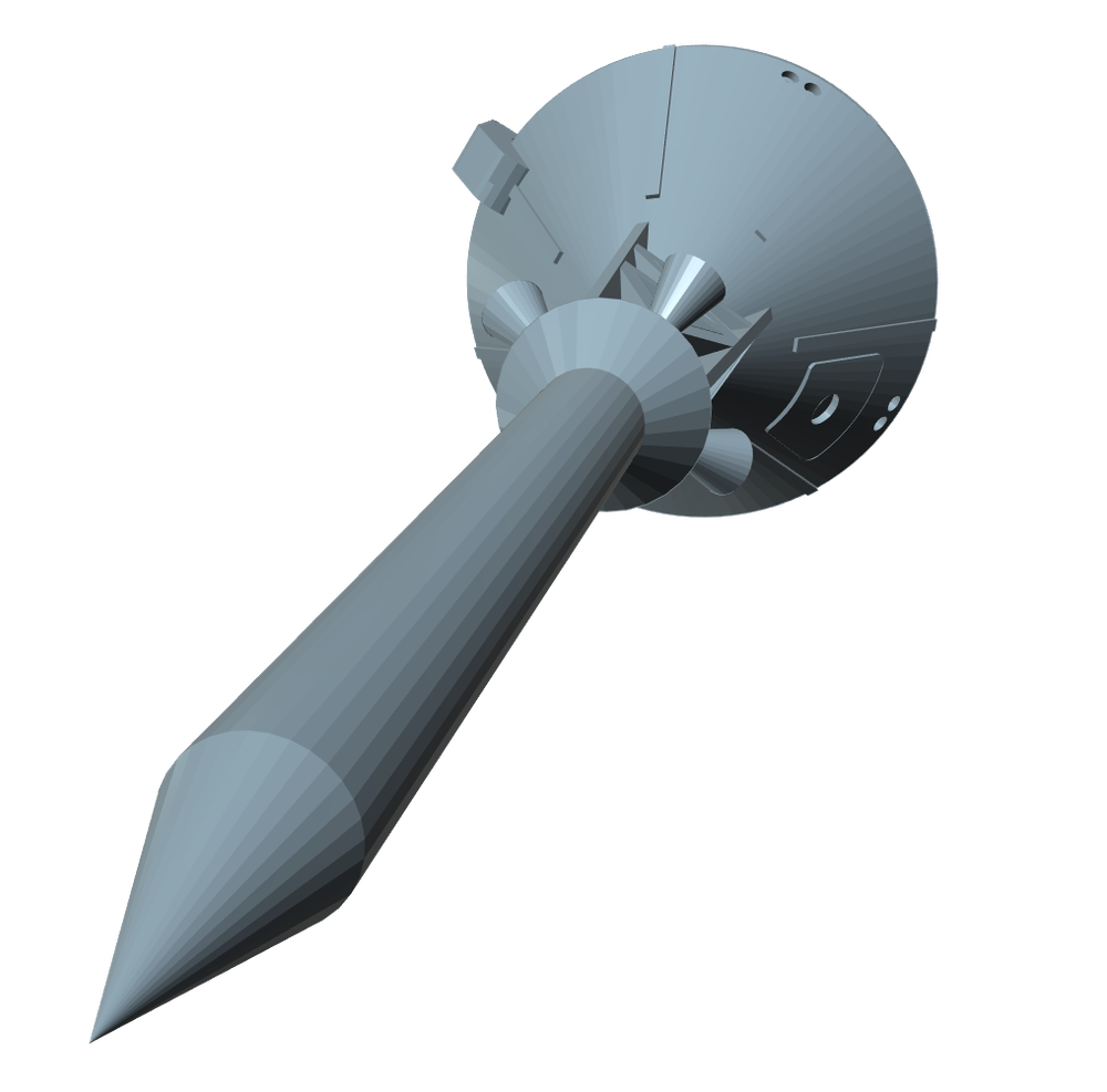 Apollo Capsule & LES Nose Cone Kit 1:100 scale. Direct replacement for Estes.