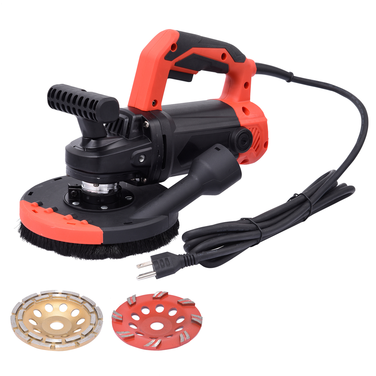 Concrete Floor Grinder 7" Wall Rough Grinder Roughing Machine 2200W
