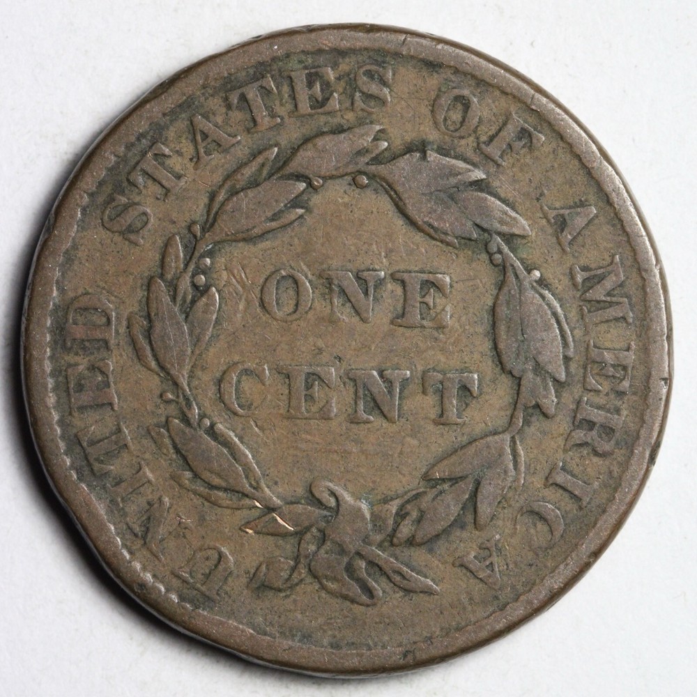 1837 Coronet Head Large Cent CHOICE FINE+ E136 XZCK