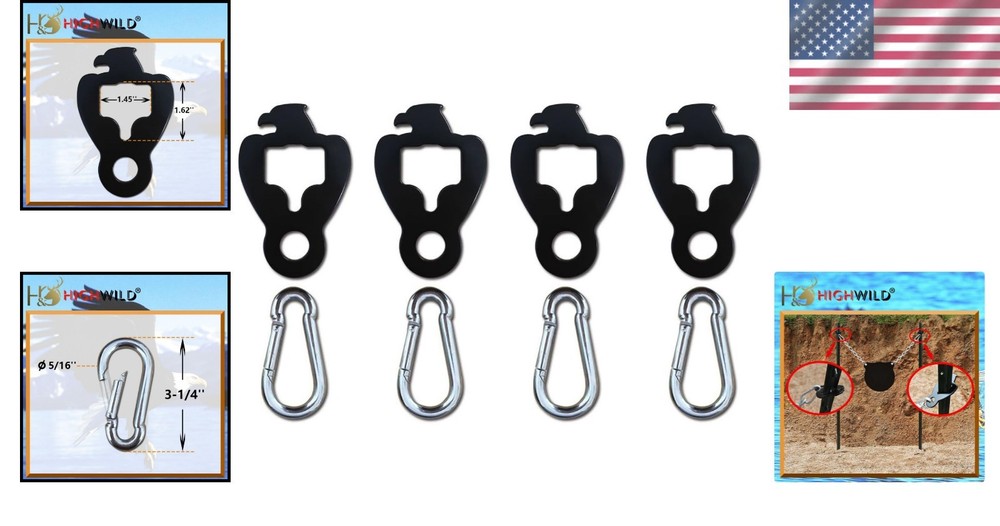Adjustable Bald Eagle Style T-Post Target Hanger Set - Perfect for Shooters