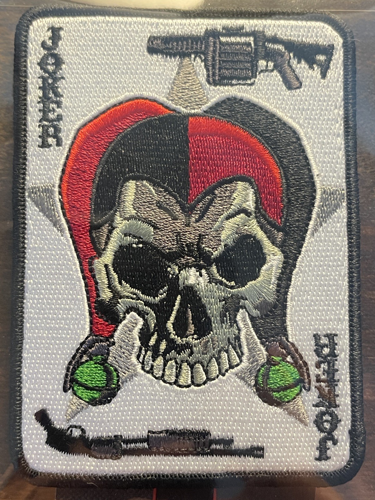 The Joker Skull Tactical Morale Patch, Exclusive Morale Limited, Embroidered