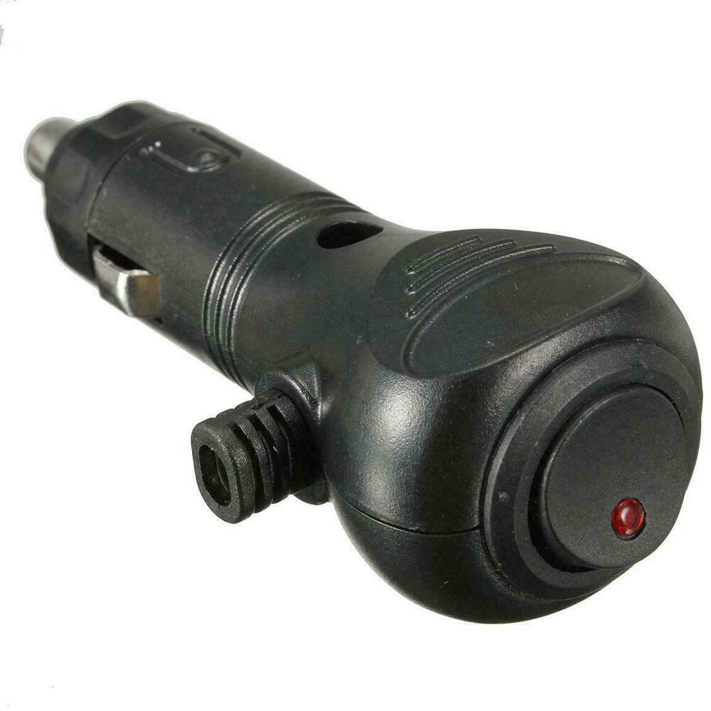 2Pcs 12V DC Car Cigarette Lighter Cable Adapter Plug with LED On/Off Switch