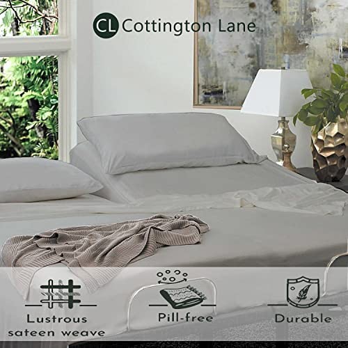 Split California 5 PC Split California King Light Grey Solid 16" Deep Pocket