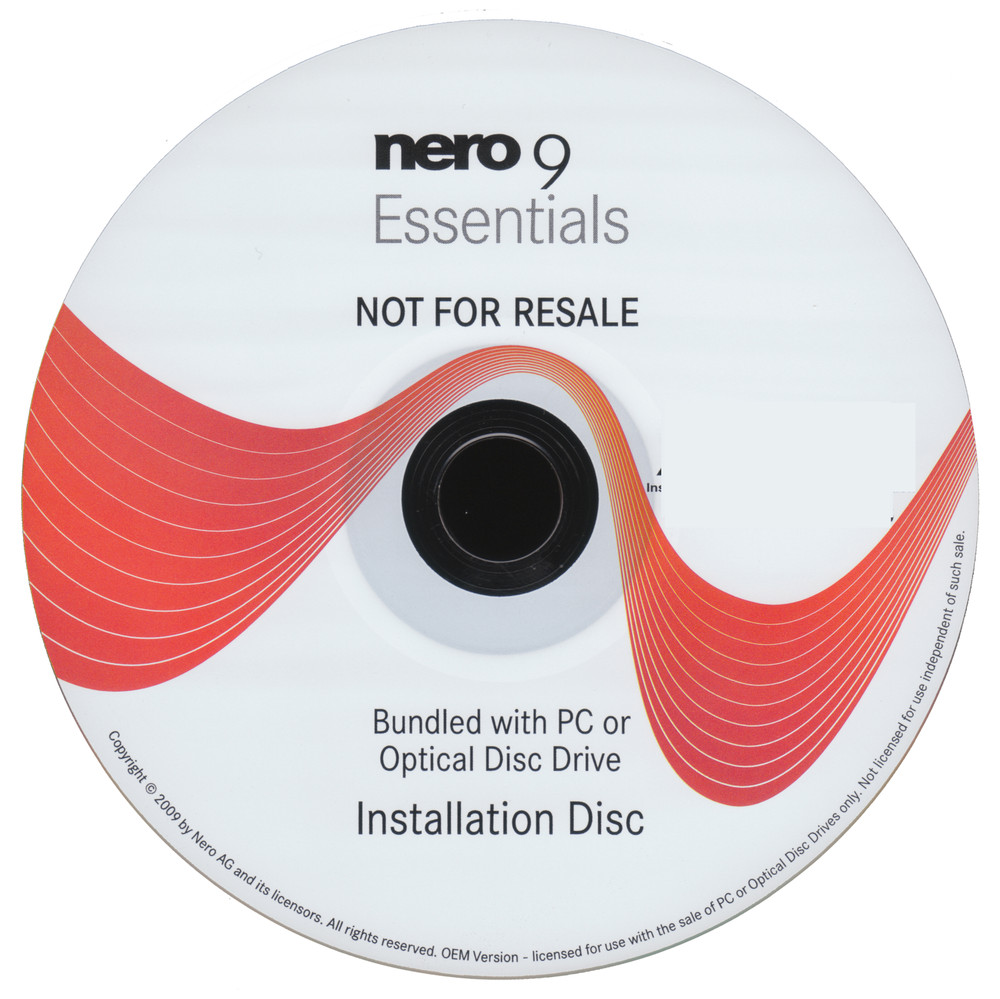 Nero 9 Essentials CD/DVD Burning Software - OEM Version CD-ROM (2009)
