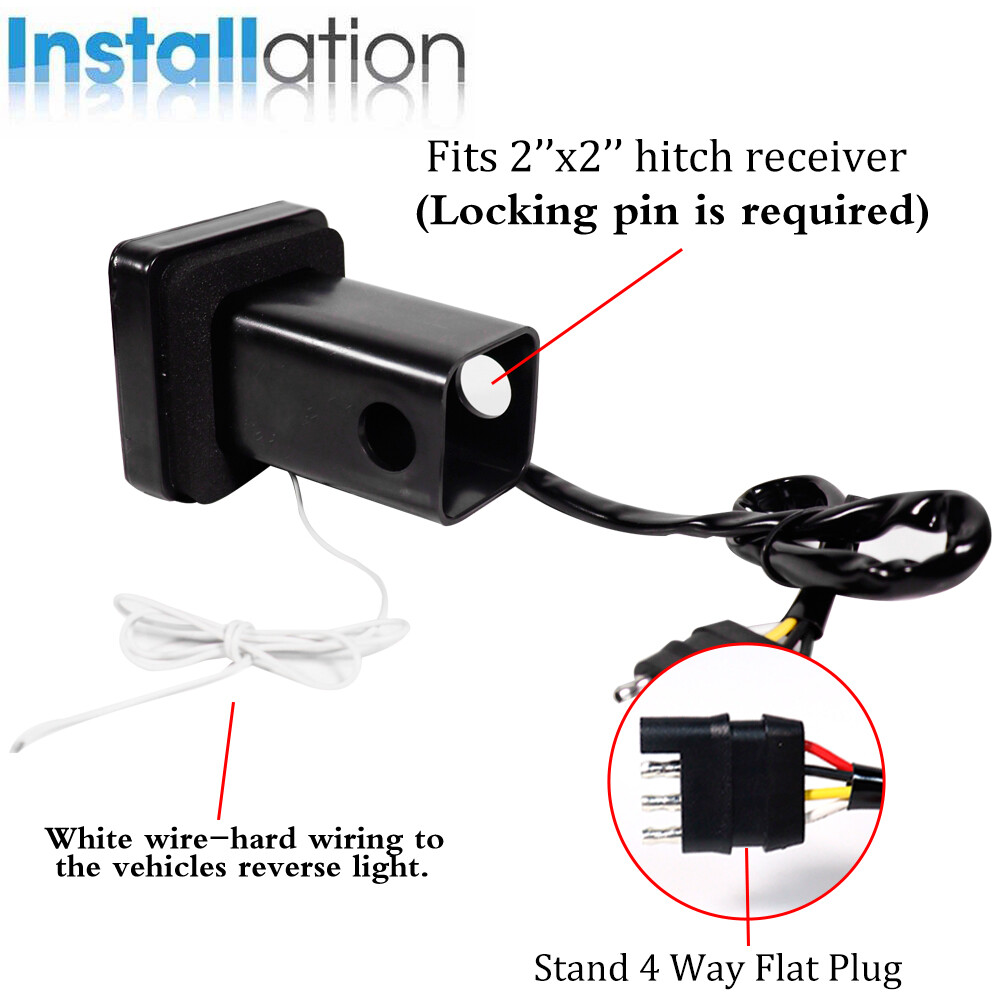 2" LED Super Bright Brake Backup Light Trailer Hitch Cover For Towing & Hauling