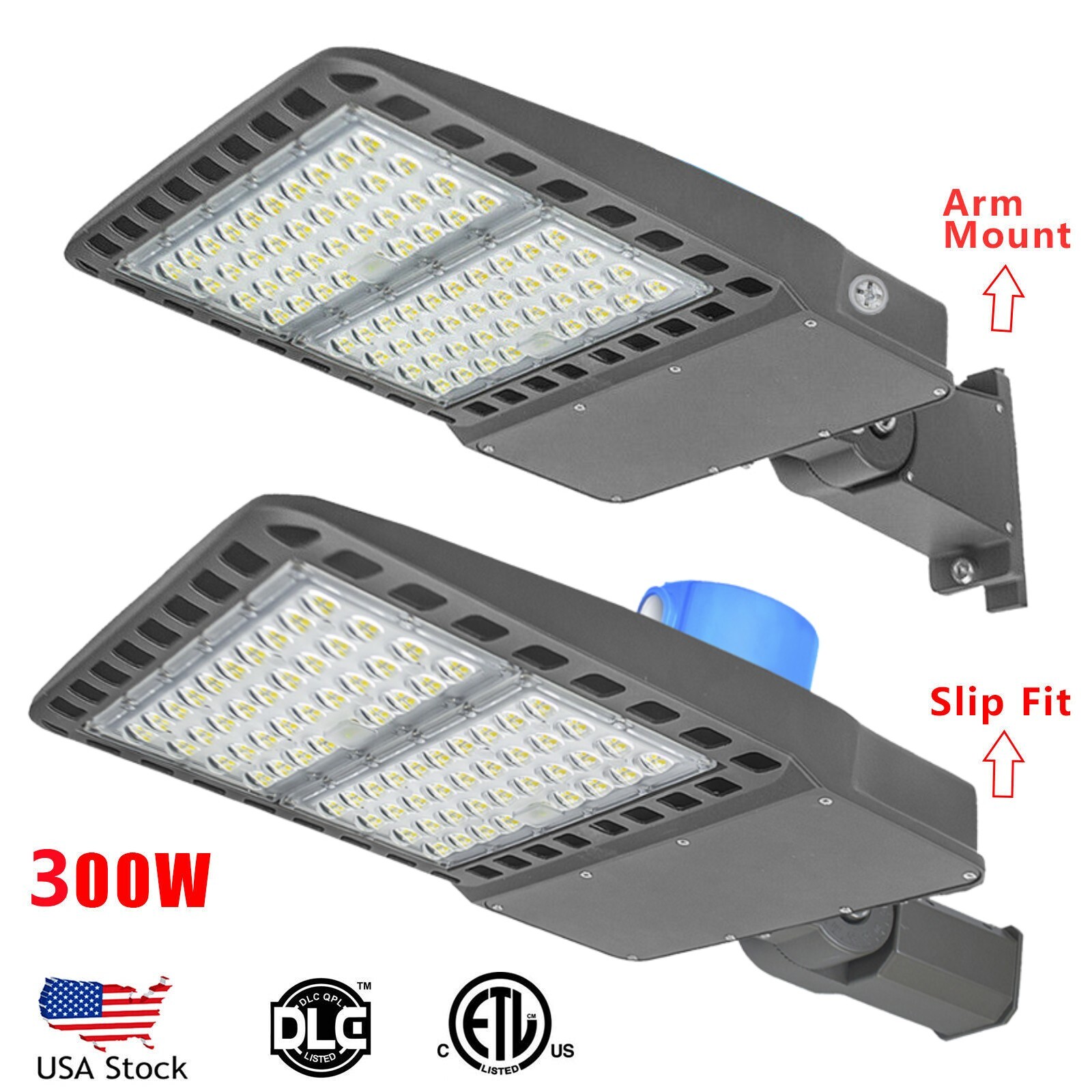 LED Parking Lot Lights 200W 300W Module Street Pole fixture Shoebox Area Light