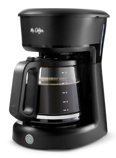 Mr. Coffee Easy On/Off 12-Cup Coffee Maker Switch Pour Grab-a-Cup Auto Pause ...