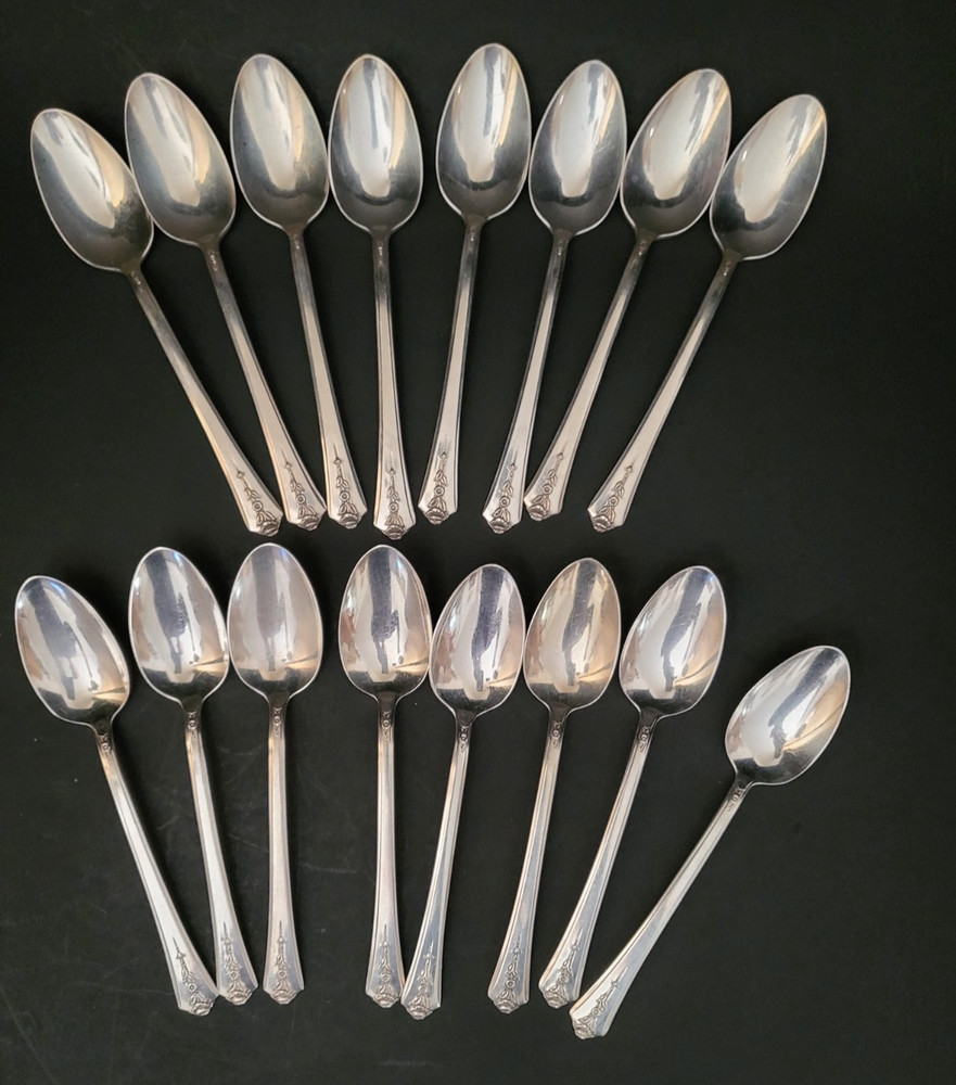 Holmes & Edwards Inlaid I|S Spring Garden -57 piece Silverware Set Naken's Chest
