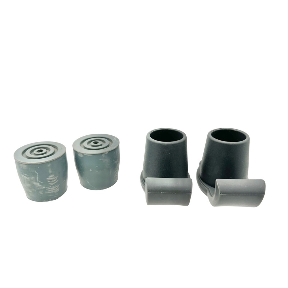 Walker Glider and Stopper Set Rubber Replacement Accessories 2 New 2 Used