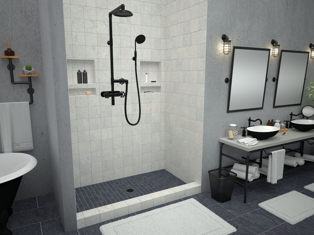Tile Redi P3648C-PVC Redi Base 48" x 36" Rectangular Shower Base - Nickel