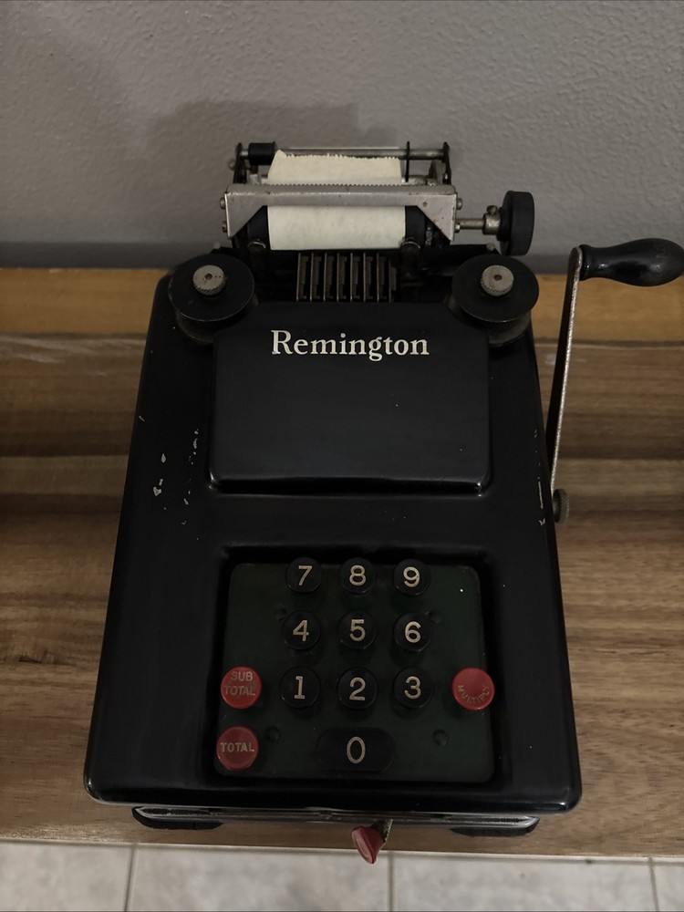 Remington Rand Manual Adding Calculating Bookkeeping Adding Machine USA Video