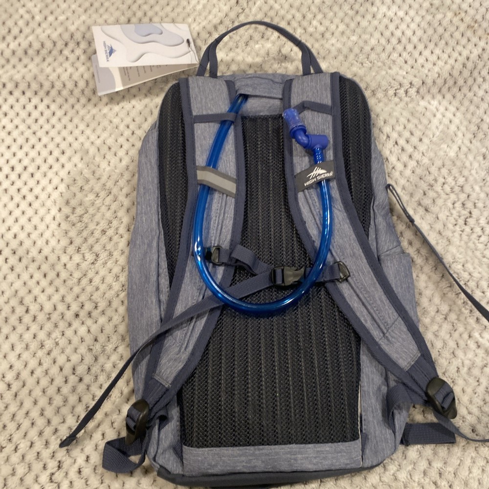 High Sierra Grey Hydration Backpack with 2L Bladder Blue Hydropack.