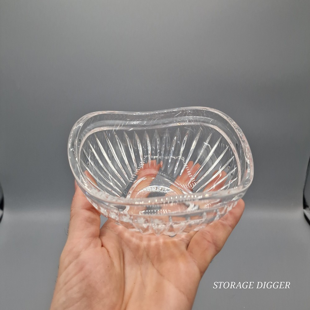 VTG Mikasa Bowl/Dish Germany 6" Triangular Crystal Clear Cimarron Pattern Unique