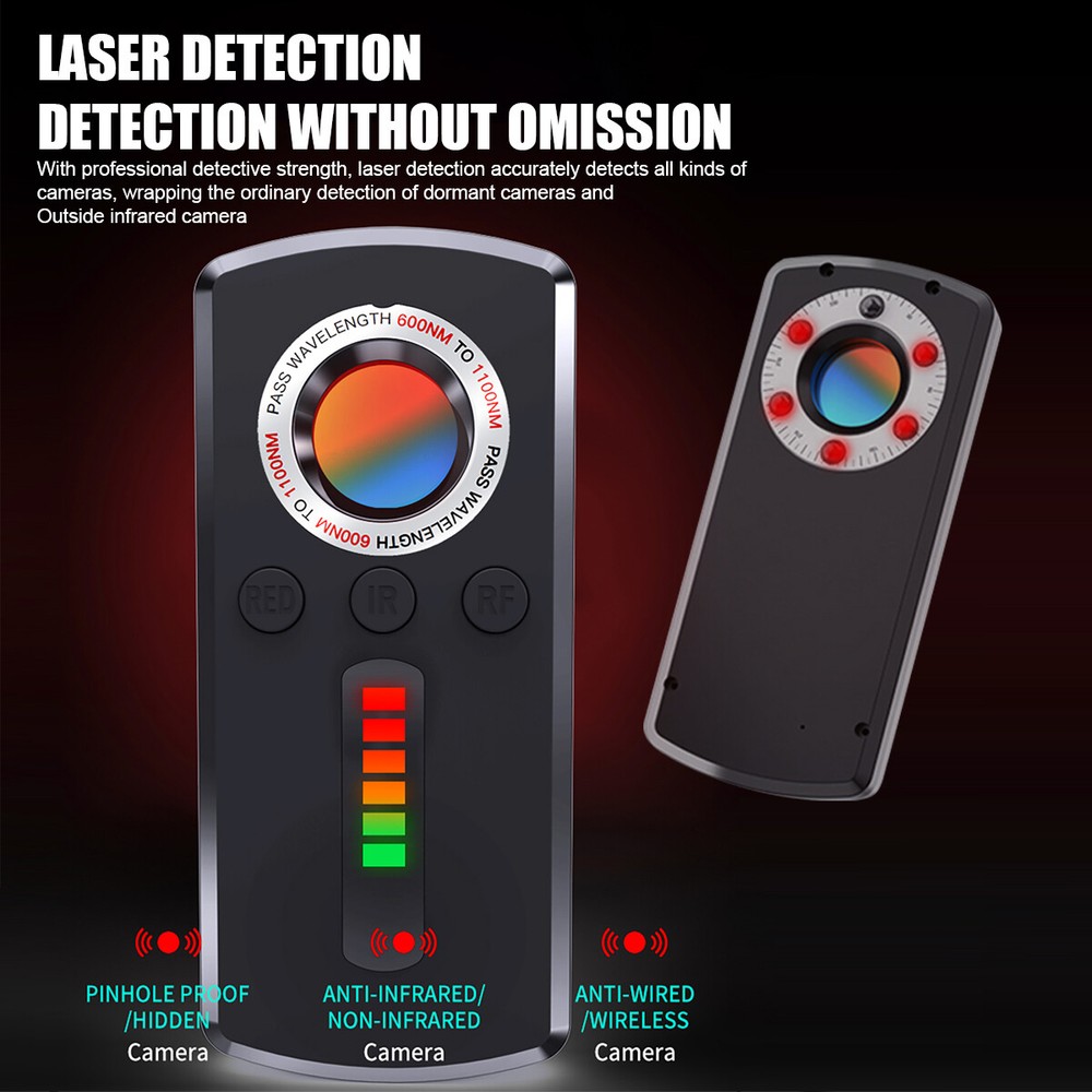Mini GPS Tracker Finder Scanner Device Anti-Spy Hidden Camera Wireless Detector+