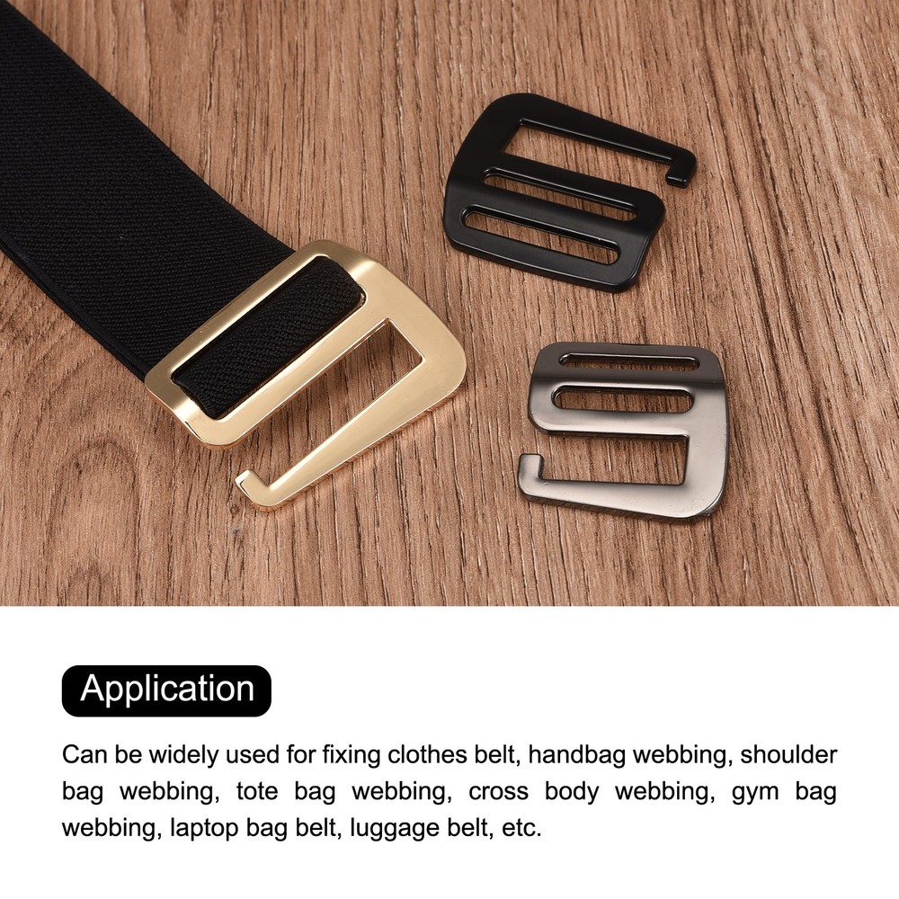 0.98" Webbing Release G Hook Buckle Adjusters for Backpack Strap, 2Pcs Silver