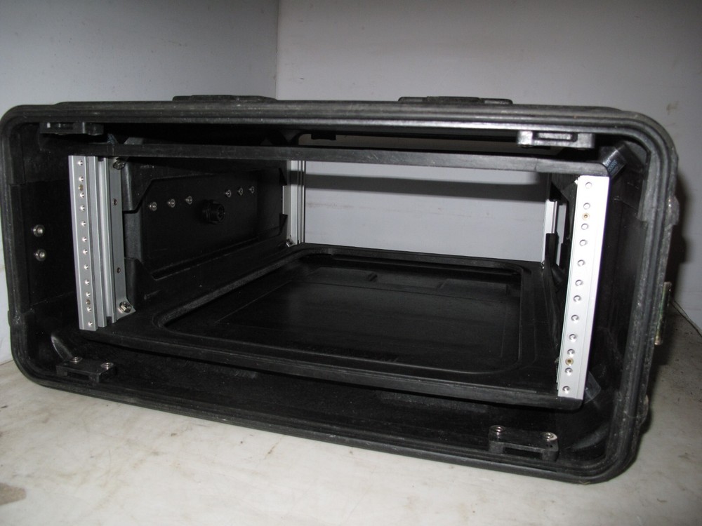 Rackmount 4U 19x24 ECS Composite Shockmount Electronics Black Equipment Case x