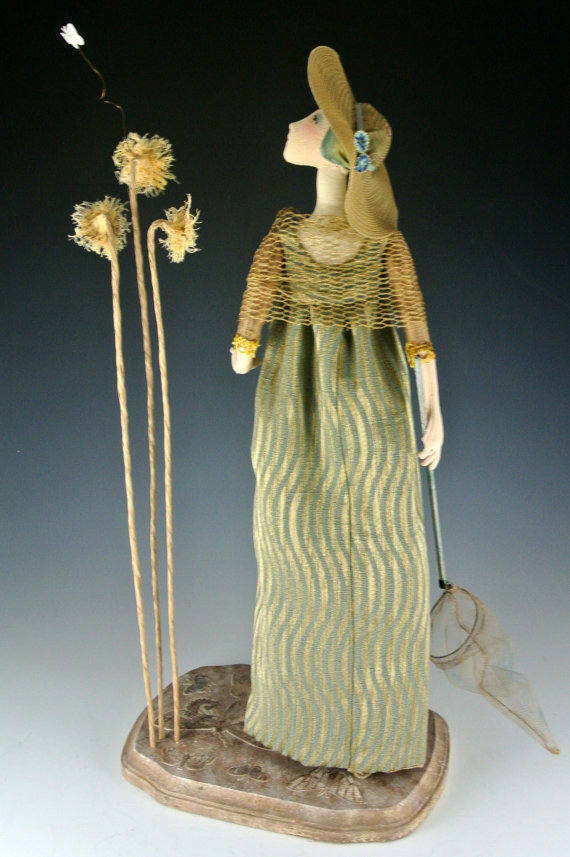 Cloth Art Doll Pattern Class Tutorial "Elusive Butterfly" by Cindee Moyer