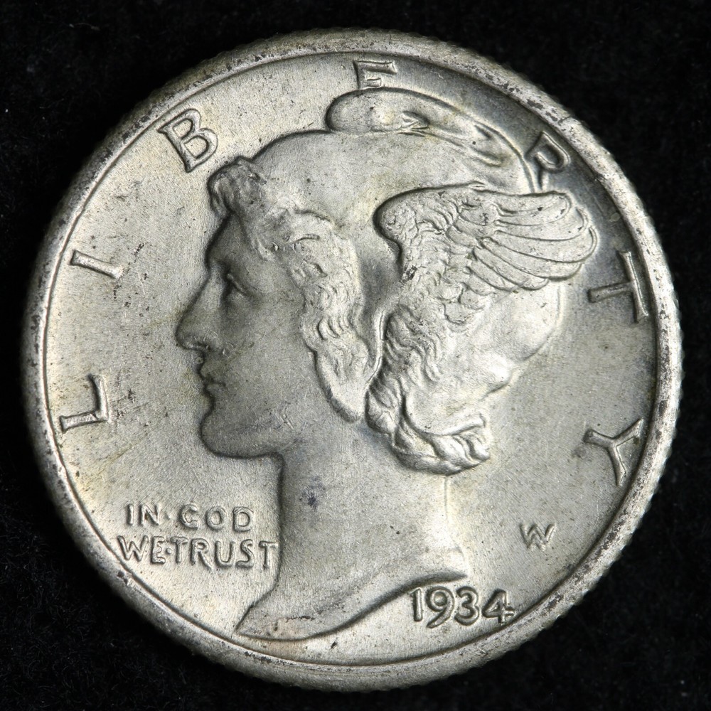 1934 Mercury Silver Dime CHOICE UNC *UNCIRCULATED* MS E191 T