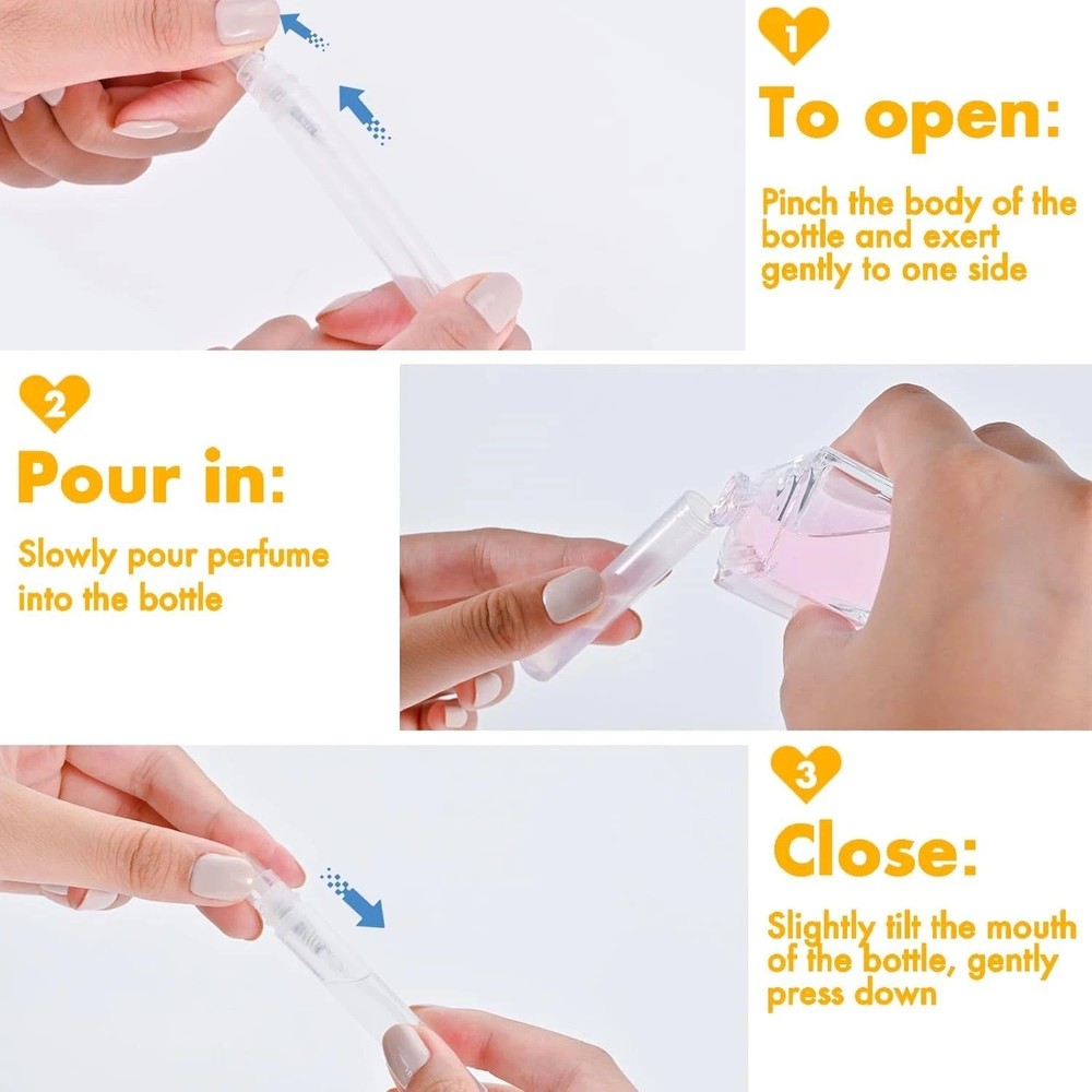 Mini Perfume Sample Bottles 10 Pack 5 Ml Plastic Small Perfume Spray Bottle Fi
