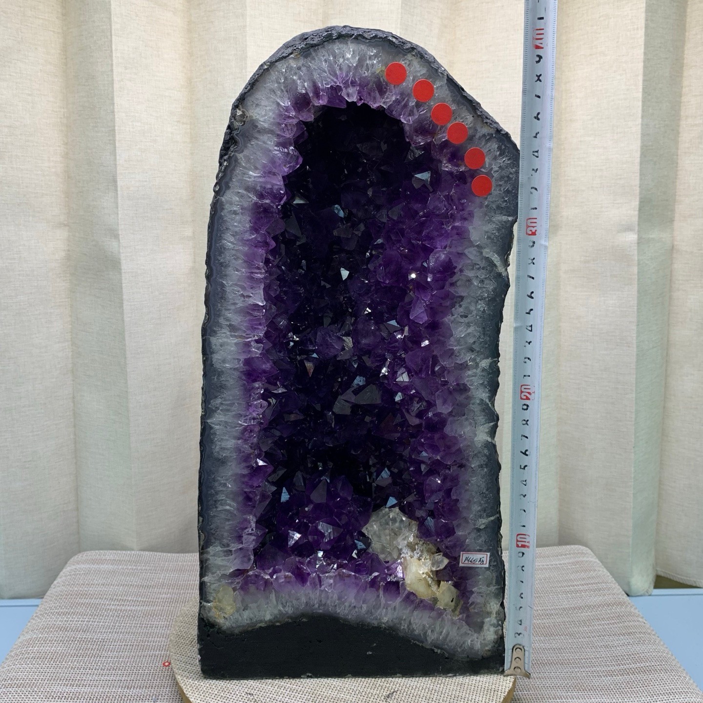 32LB Natural Amethyst Geode Quartz Crystal Cluster Cathedral Energy healing
