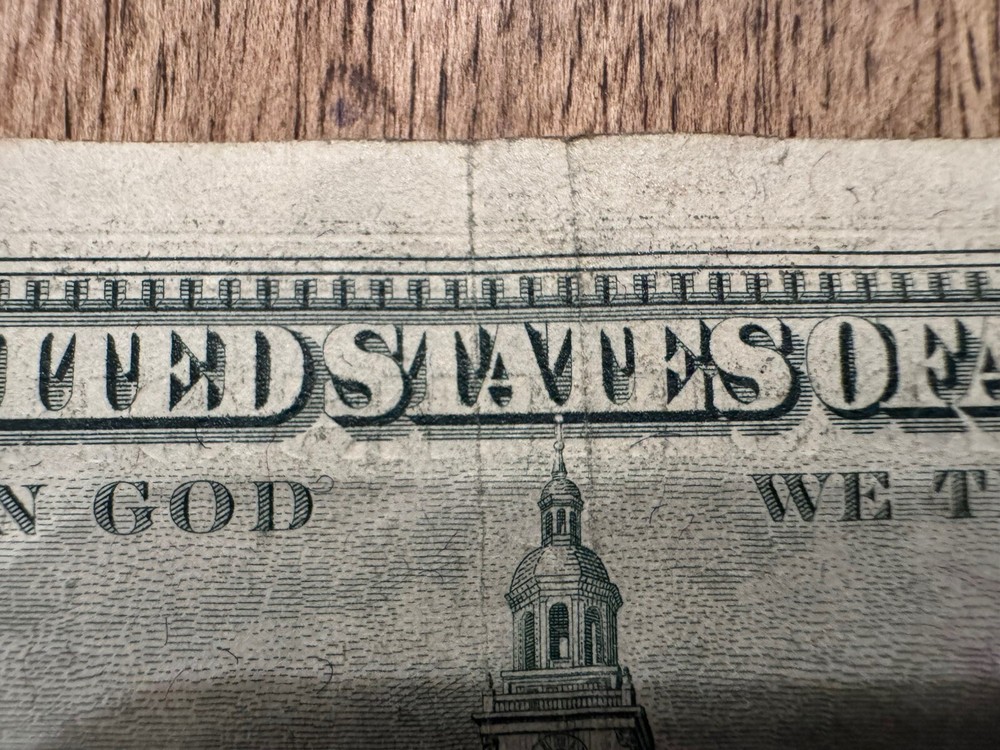 1974 $100 Bill, California Mint, Print Through Error
