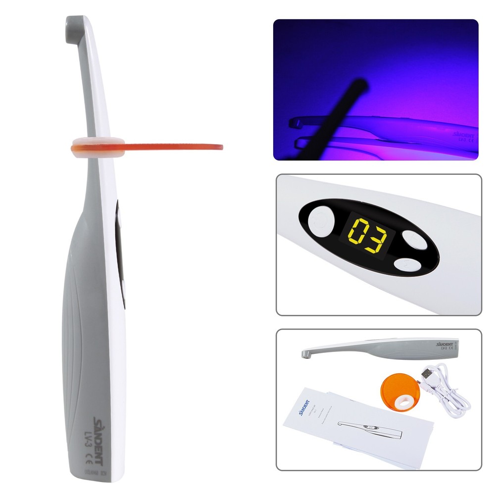Wireless Dental LED Curing Light Cure Lamp 3 Second Resin Curing Light 2Modes dr