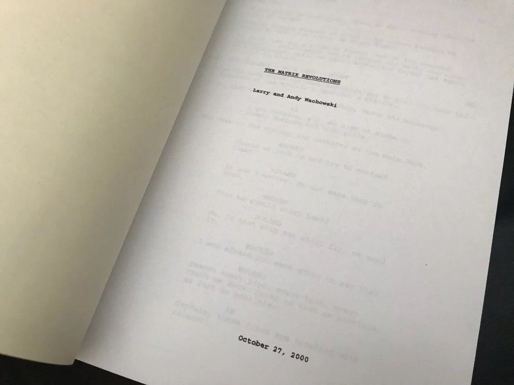Warner Bros. THE MATRIX TRILOGY Rare Script SCREENPLAY SET Collection