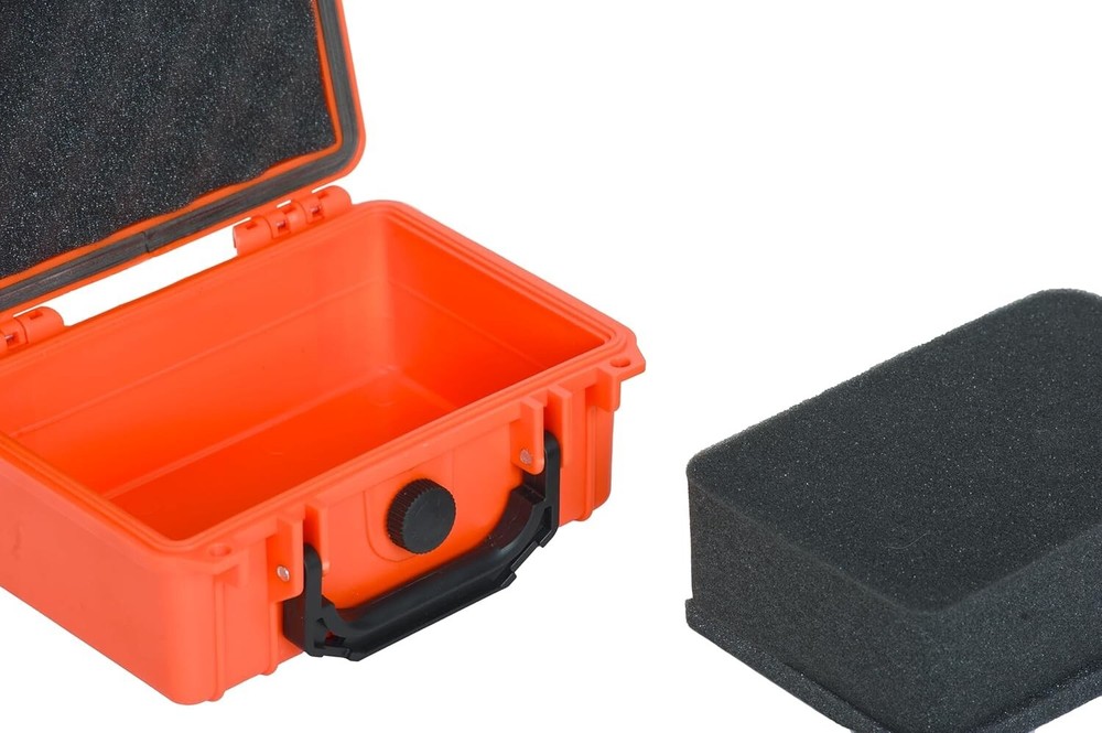 MEIJIA Waterproof Case with Foam Insert - 8.12" Compact Design for Drones
