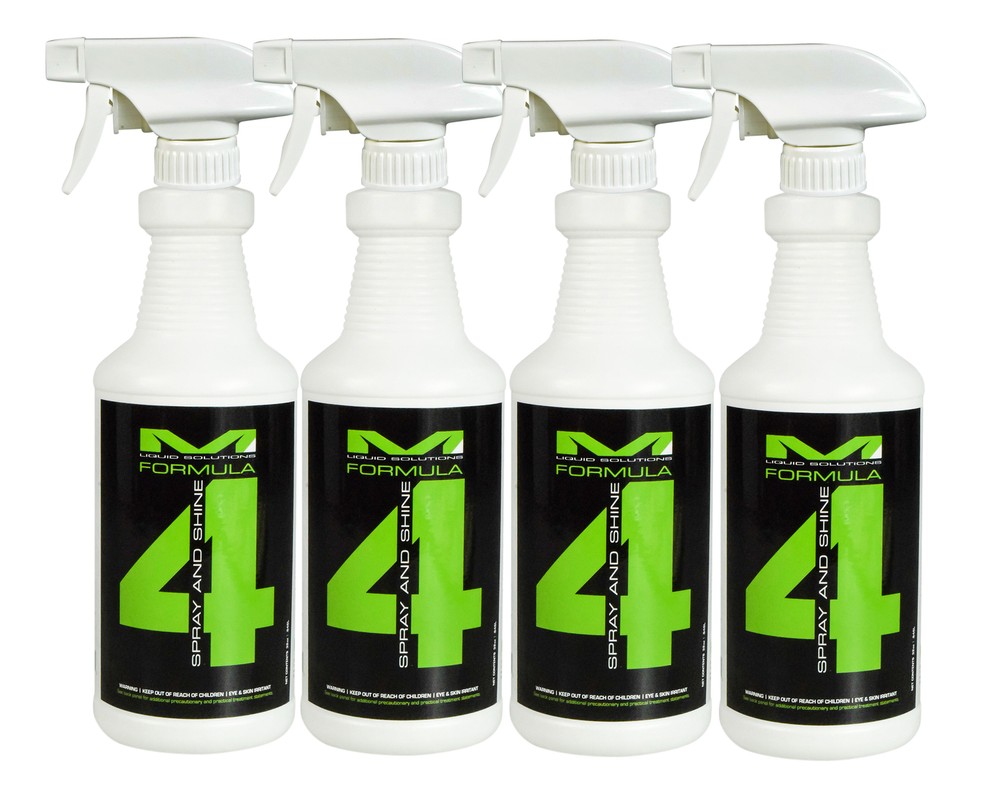 Matrix Liquid Solutions Formula 4 Biodegradable Spray&Shine Detailer 32oz 4 Pack