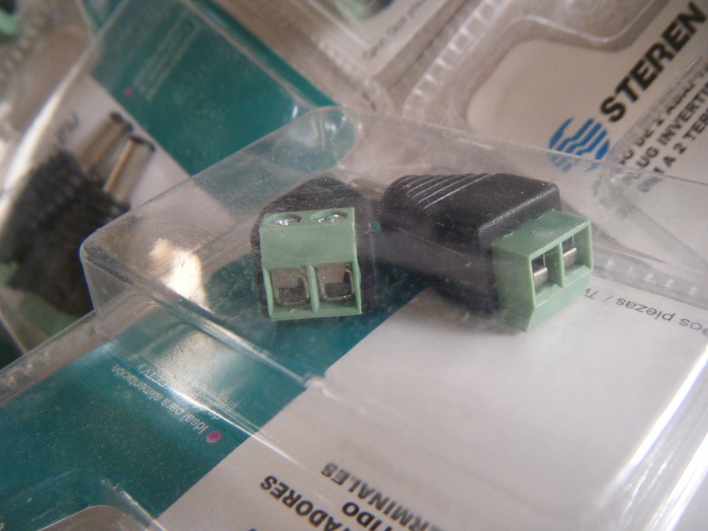 Lot 4 sets Security System Wire Cable CCTV CameraPower Supply end. Two terminals