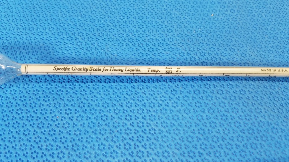 Specific Gravity Hydrometer Scale for Heavy Liquids TEMP 60°/60°F