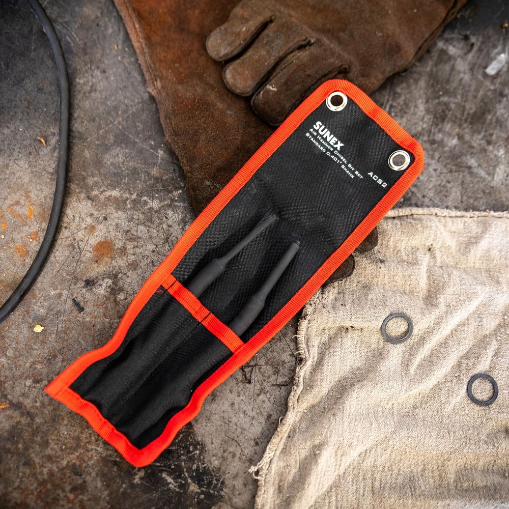 ACS2 Air Hammer Chisel Hinge Pin Driver Set In Portable Tool Roll 2 Piece