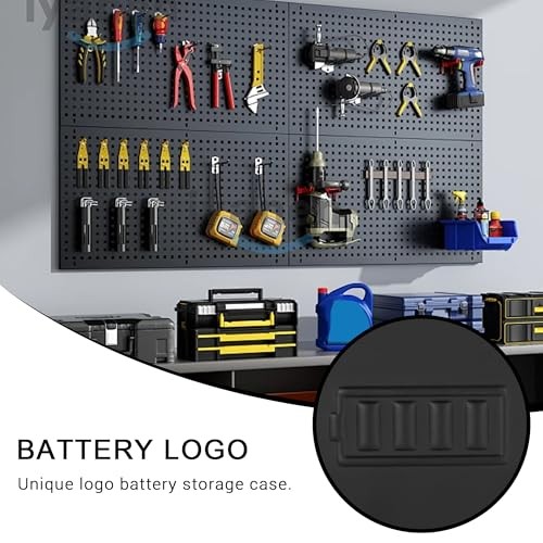 Battery Storage Case for AA AAA Button Cells, Battery Organizer Case, for BLACK