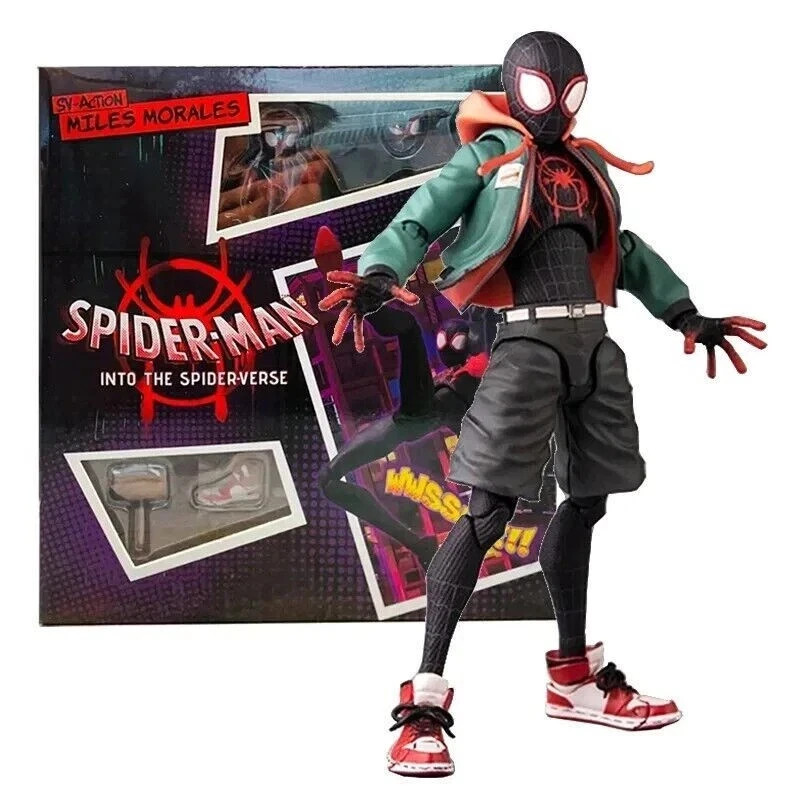 Spider-Man Action Figure Miles Morales Into The Spider Verse Toy Gift With Box*