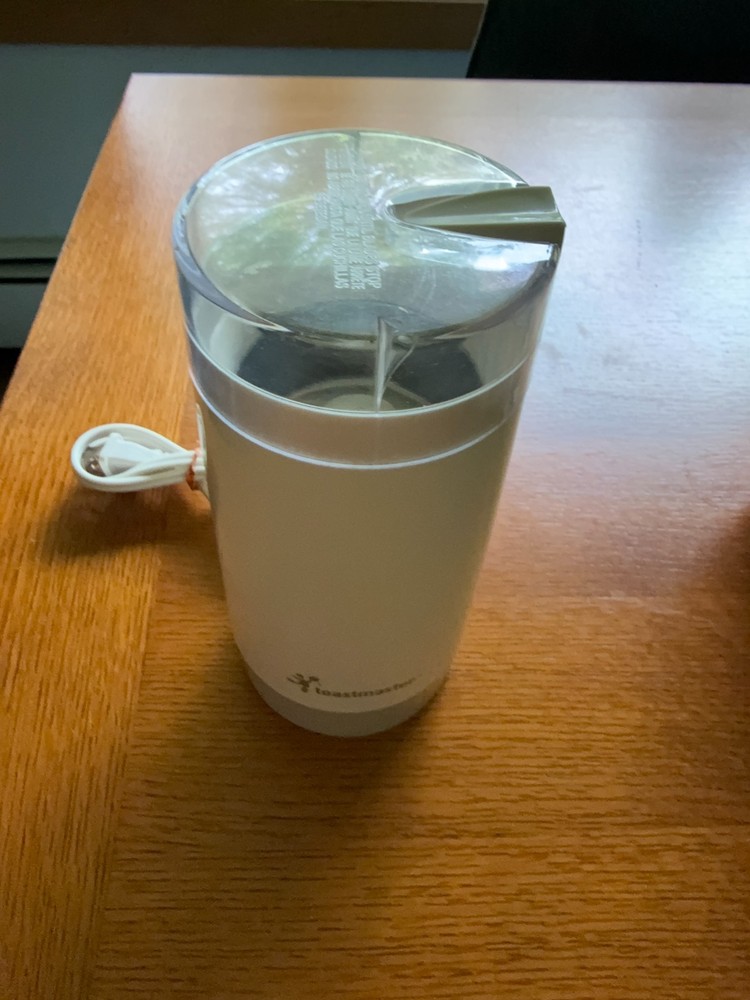 Toastmaster Coffee Grinder White Coffee Bean Grinder Model 1119