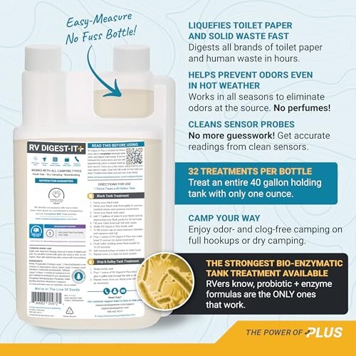 RV Digest-It RV Toilet Treatment, 32 Uses, Super 32 Fl Oz (Pack of 1) Ultra