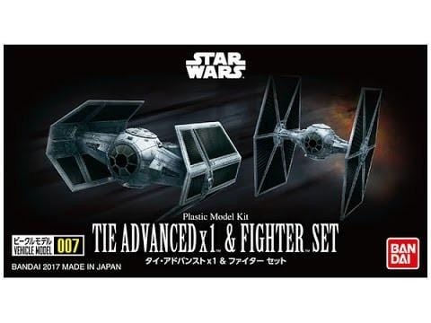 Star Wars TIE Advanced x1 & Fighter Set 1/144 Model Kit Bandai Hobby